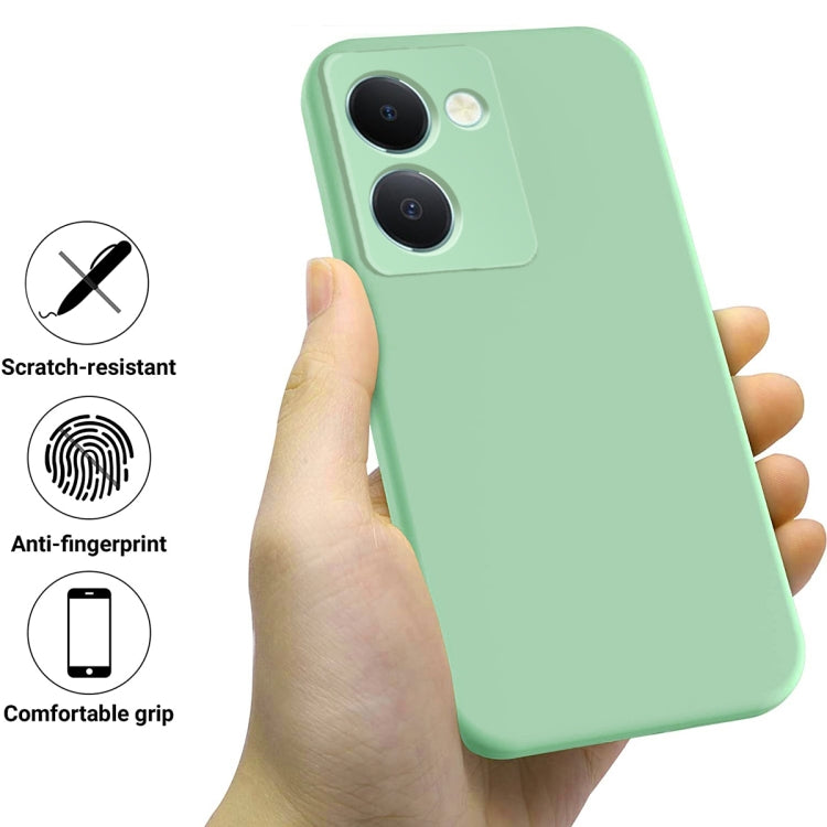 For vivo Y27s Solid Color Liquid Silicone Dropproof Full Coverage Phone Case