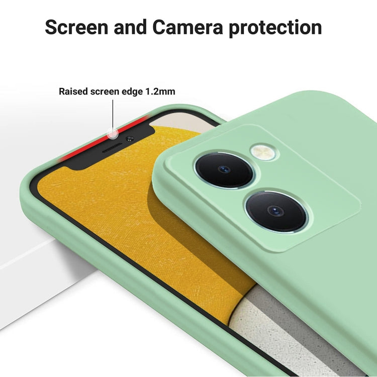 For vivo Y27s Solid Color Liquid Silicone Dropproof Full Coverage Phone Case