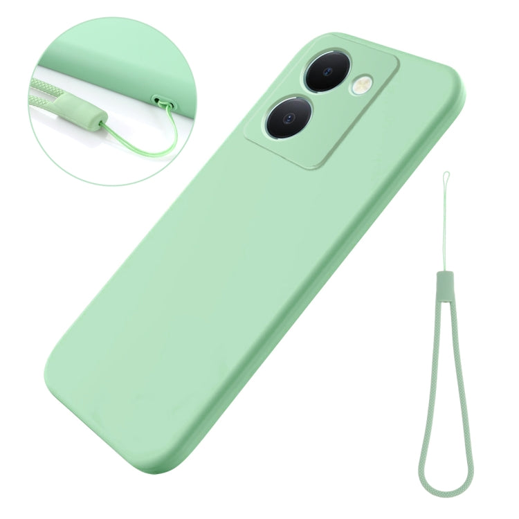 For vivo Y27s Solid Color Liquid Silicone Dropproof Full Coverage Phone Case