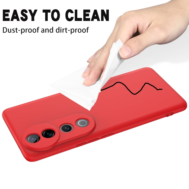 For vivo V40 Pro Solid Color Liquid Silicone Dropproof Full Coverage Phone Case