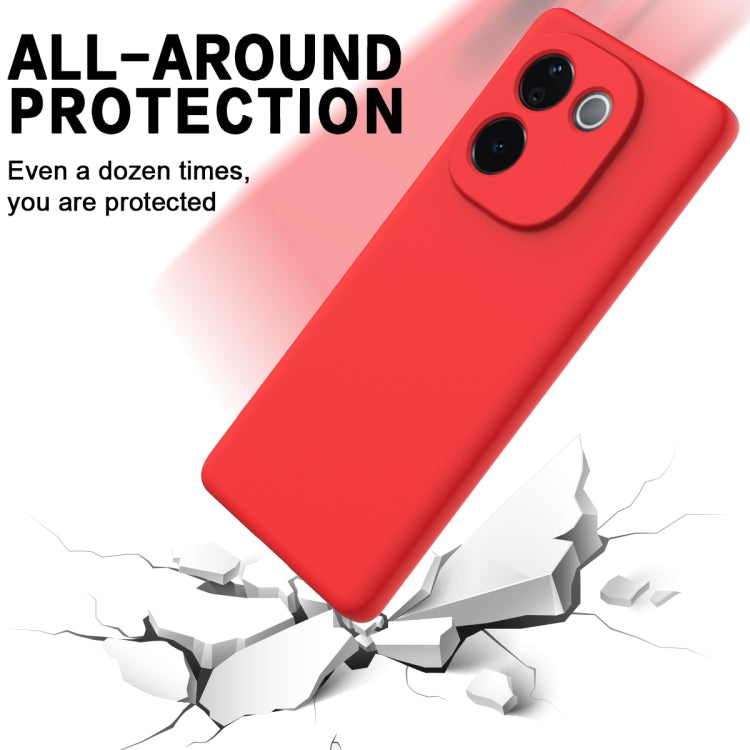 For vivo iQOO Z9s Pro / T3 Pro Solid Color Liquid Silicone Dropproof Full Coverage Phone Case