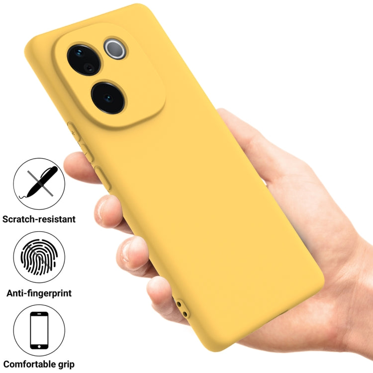 For vivo iQOO Z9s Pro / T3 Pro Solid Color Liquid Silicone Dropproof Full Coverage Phone Case