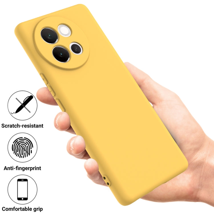 For vivo V40 Lite Solid Color Liquid Silicone Dropproof Full Coverage Phone Case