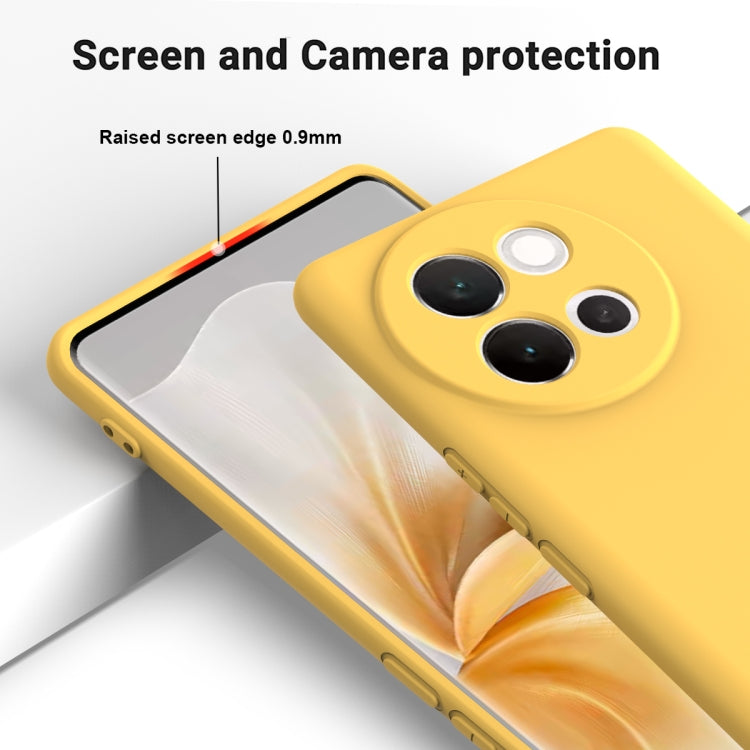 For vivo V40 Lite Solid Color Liquid Silicone Dropproof Full Coverage Phone Case