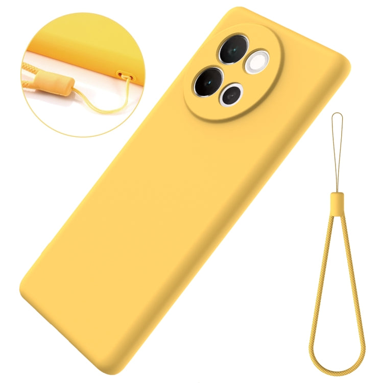 For vivo V40 Lite Solid Color Liquid Silicone Dropproof Full Coverage Phone Case