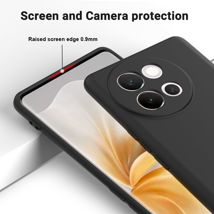 For vivo V40 Lite Solid Color Liquid Silicone Dropproof Full Coverage Phone Case