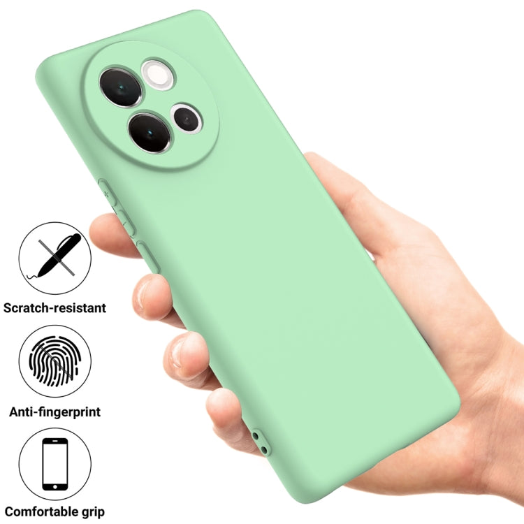 For vivo V40 Lite Solid Color Liquid Silicone Dropproof Full Coverage Phone Case