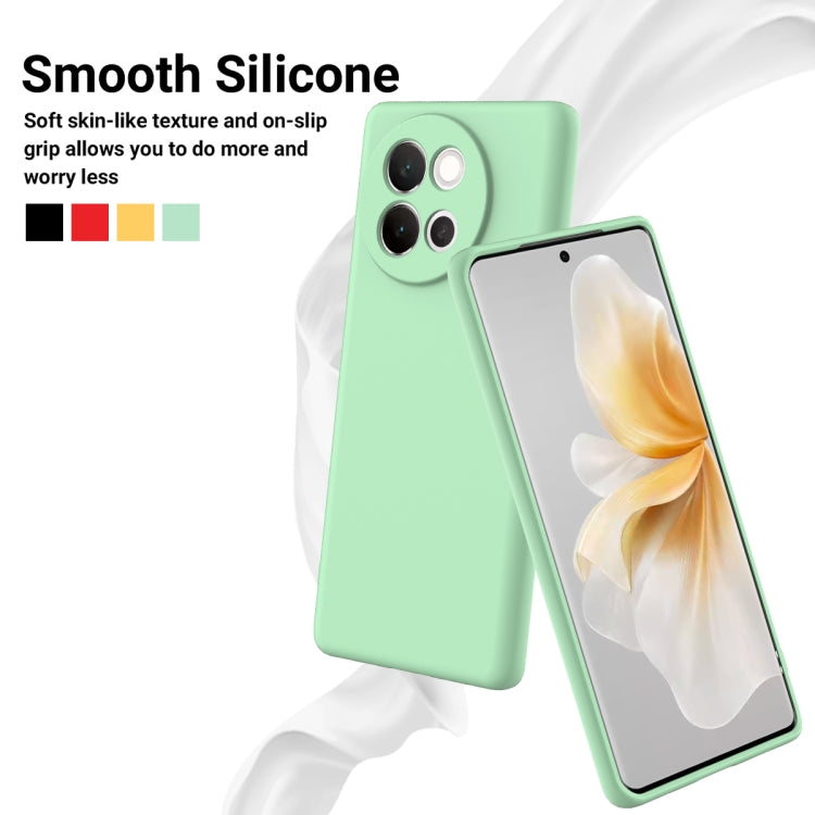 For vivo V40 Lite Solid Color Liquid Silicone Dropproof Full Coverage Phone Case
