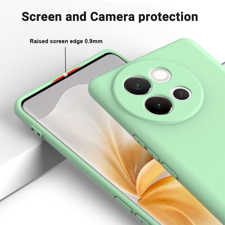 For vivo V40 Lite Solid Color Liquid Silicone Dropproof Full Coverage Phone Case