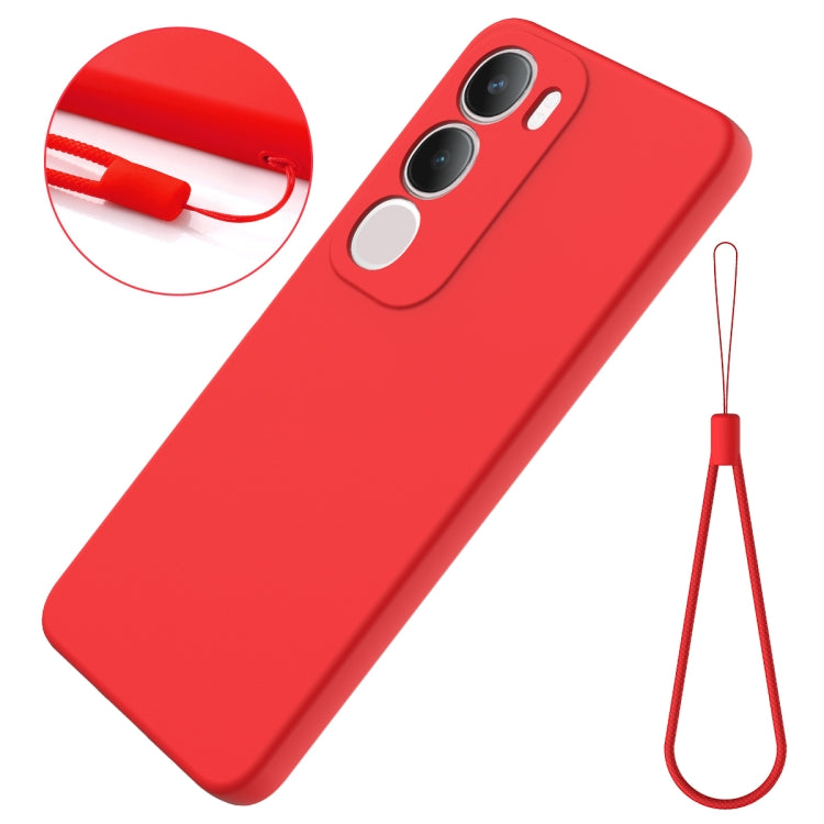 For vivo Y19s Solid Color Liquid Silicone Dropproof Full Coverage Phone Case