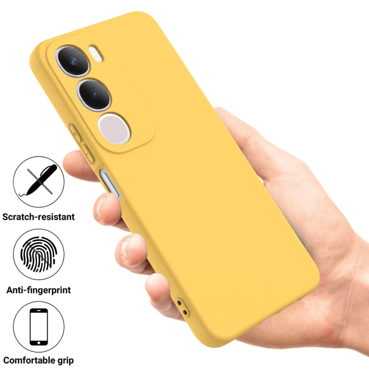 For vivo Y19s Solid Color Liquid Silicone Dropproof Full Coverage Phone Case