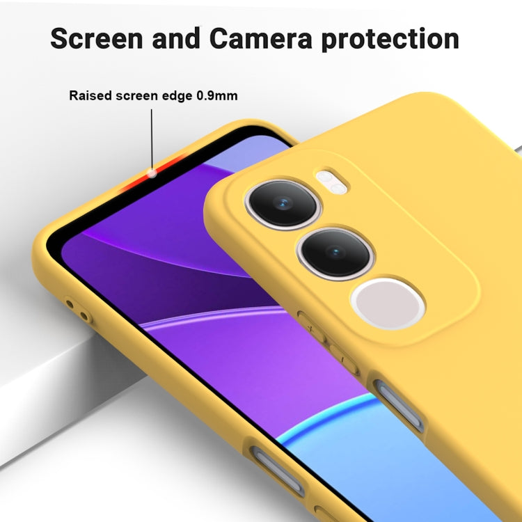 For vivo Y19s Solid Color Liquid Silicone Dropproof Full Coverage Phone Case