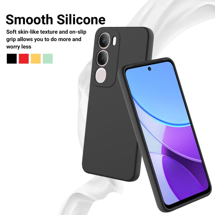 For vivo Y19s Solid Color Liquid Silicone Dropproof Full Coverage Phone Case