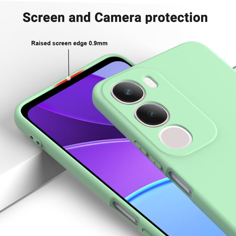 For vivo Y19s Solid Color Liquid Silicone Dropproof Full Coverage Phone Case