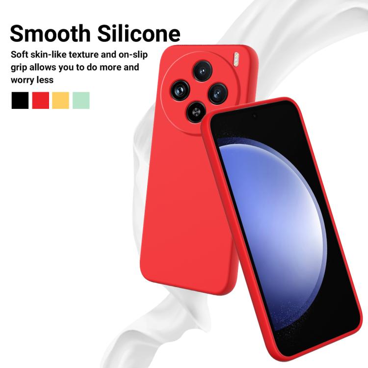 For vivo X200 Solid Color Liquid Silicone Dropproof Full Coverage Phone Case