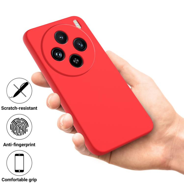 For vivo X200 Solid Color Liquid Silicone Dropproof Full Coverage Phone Case