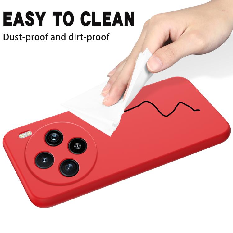 For vivo X200 Solid Color Liquid Silicone Dropproof Full Coverage Phone Case
