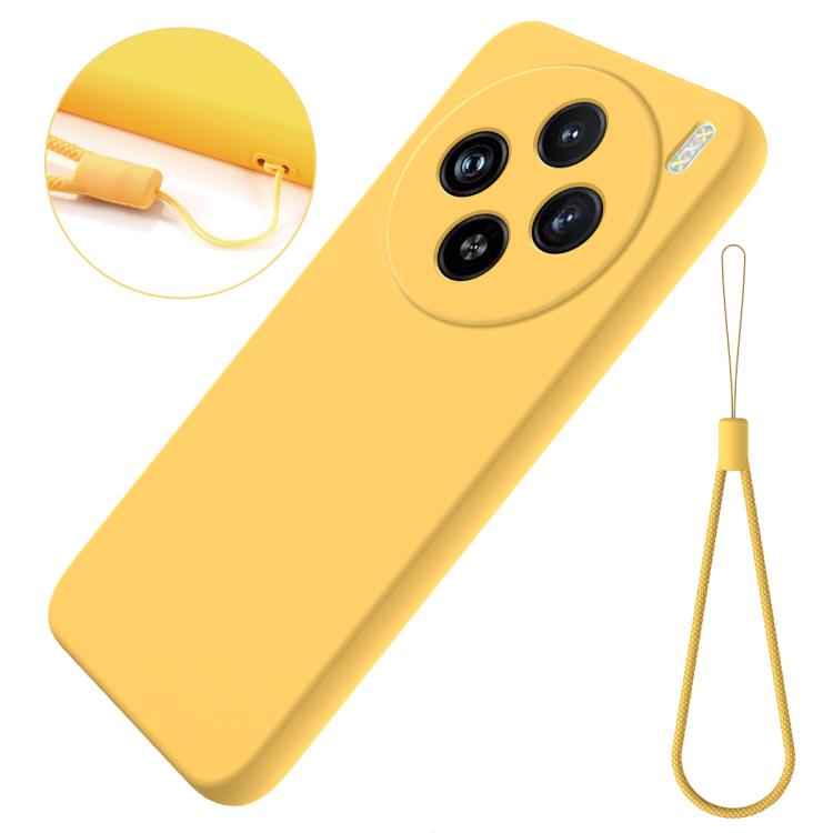 For vivo X200 Solid Color Liquid Silicone Dropproof Full Coverage Phone Case
