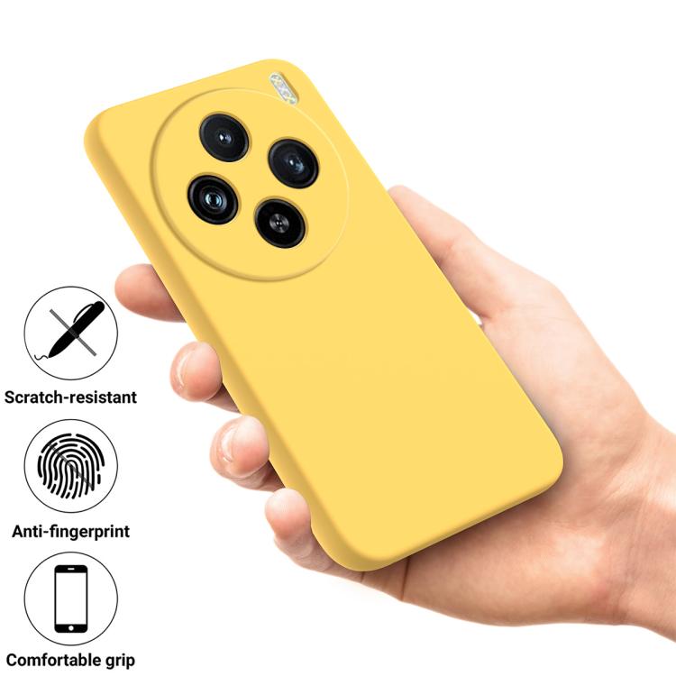 For vivo X200 Solid Color Liquid Silicone Dropproof Full Coverage Phone Case