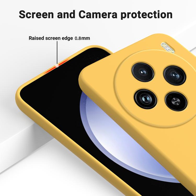 For vivo X200 Solid Color Liquid Silicone Dropproof Full Coverage Phone Case