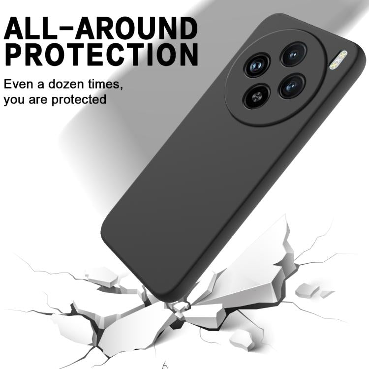 For vivo X200 Solid Color Liquid Silicone Dropproof Full Coverage Phone Case