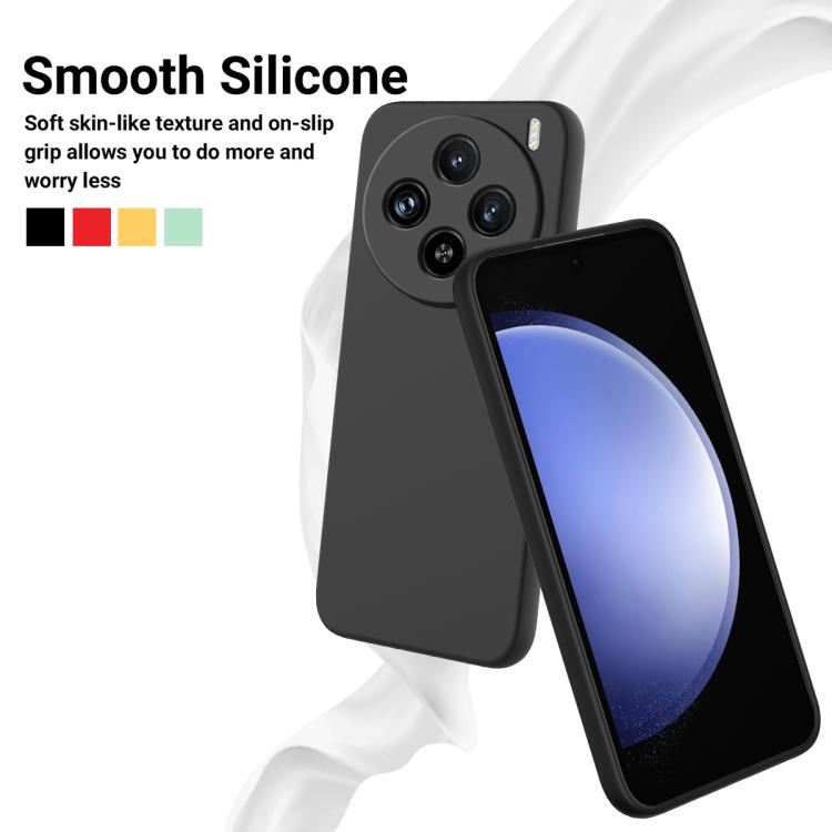 For vivo X200 Solid Color Liquid Silicone Dropproof Full Coverage Phone Case