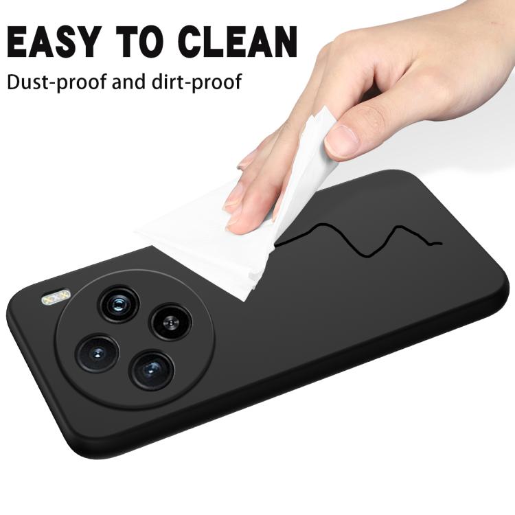 For vivo X200 Solid Color Liquid Silicone Dropproof Full Coverage Phone Case