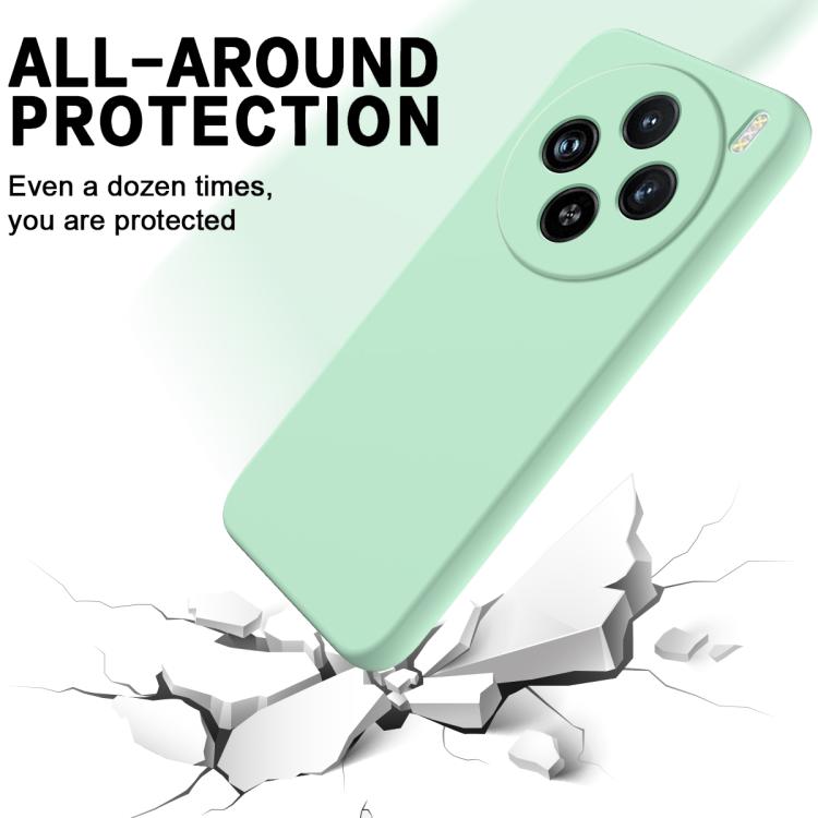 For vivo X200 Solid Color Liquid Silicone Dropproof Full Coverage Phone Case