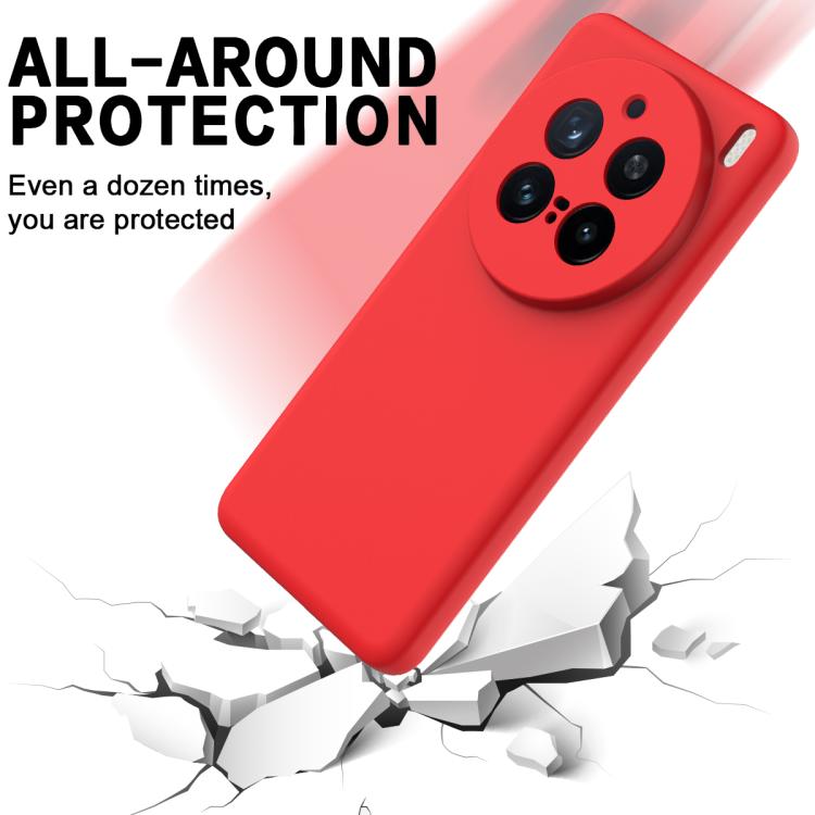 For vivo X200 Pro Solid Color Liquid Silicone Dropproof Full Coverage Phone Case