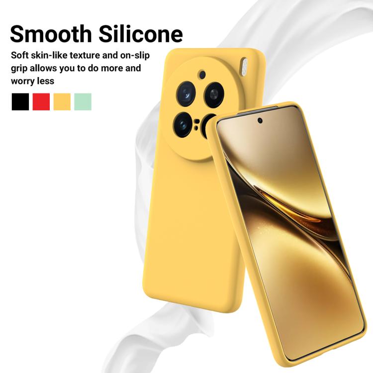 For vivo X200 Pro Solid Color Liquid Silicone Dropproof Full Coverage Phone Case
