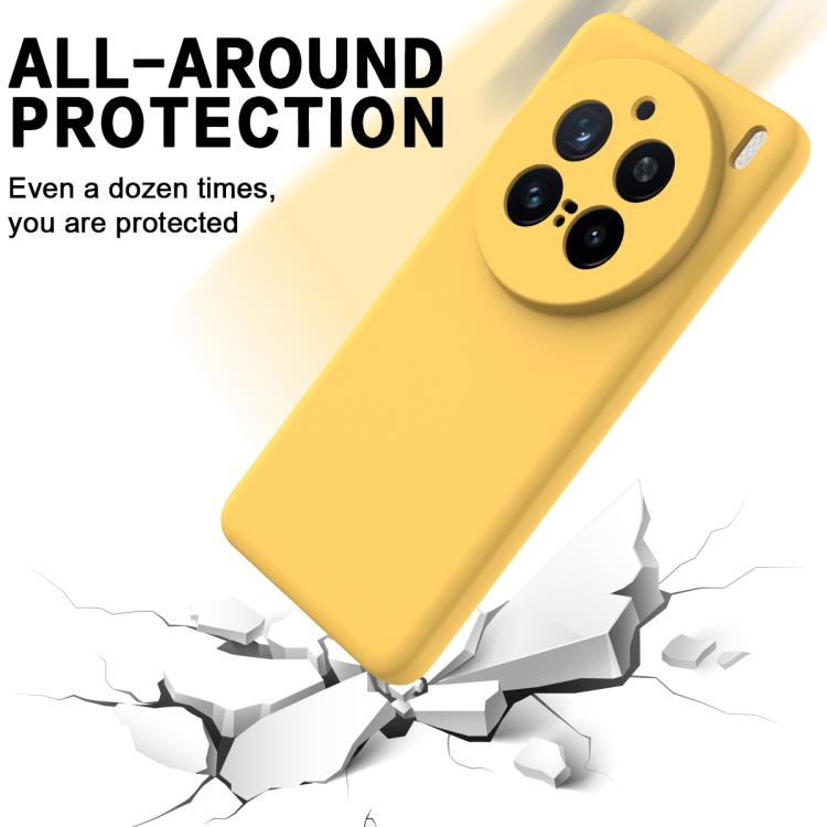For vivo X200 Pro Solid Color Liquid Silicone Dropproof Full Coverage Phone Case