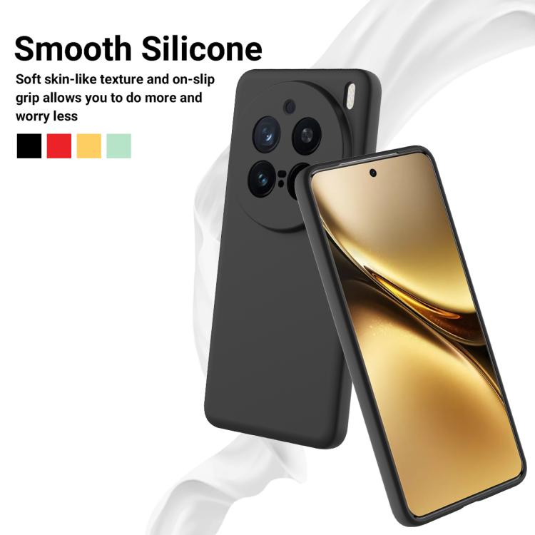 For vivo X200 Pro Solid Color Liquid Silicone Dropproof Full Coverage Phone Case