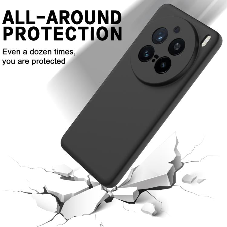 For vivo X200 Pro Solid Color Liquid Silicone Dropproof Full Coverage Phone Case