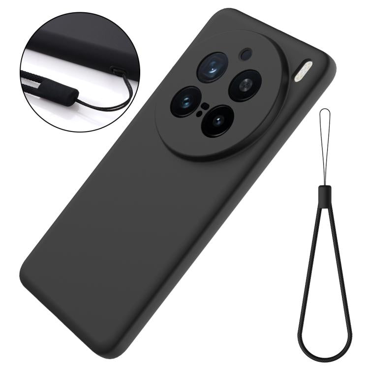For vivo X200 Pro Solid Color Liquid Silicone Dropproof Full Coverage Phone Case