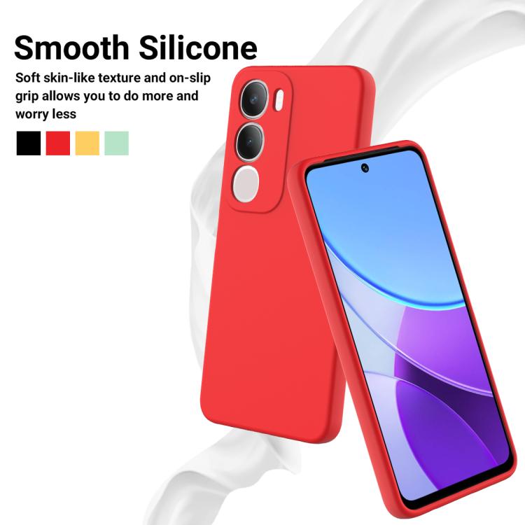 For vivo Y29 5G Solid Color Liquid Silicone Dropproof Full Coverage Phone Case