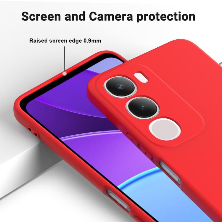 For vivo Y29 5G Solid Color Liquid Silicone Dropproof Full Coverage Phone Case