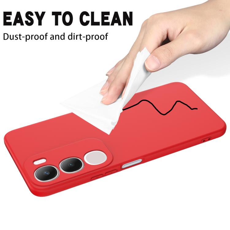 For vivo Y29 5G Solid Color Liquid Silicone Dropproof Full Coverage Phone Case