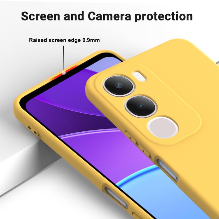 For vivo Y29 5G Solid Color Liquid Silicone Dropproof Full Coverage Phone Case