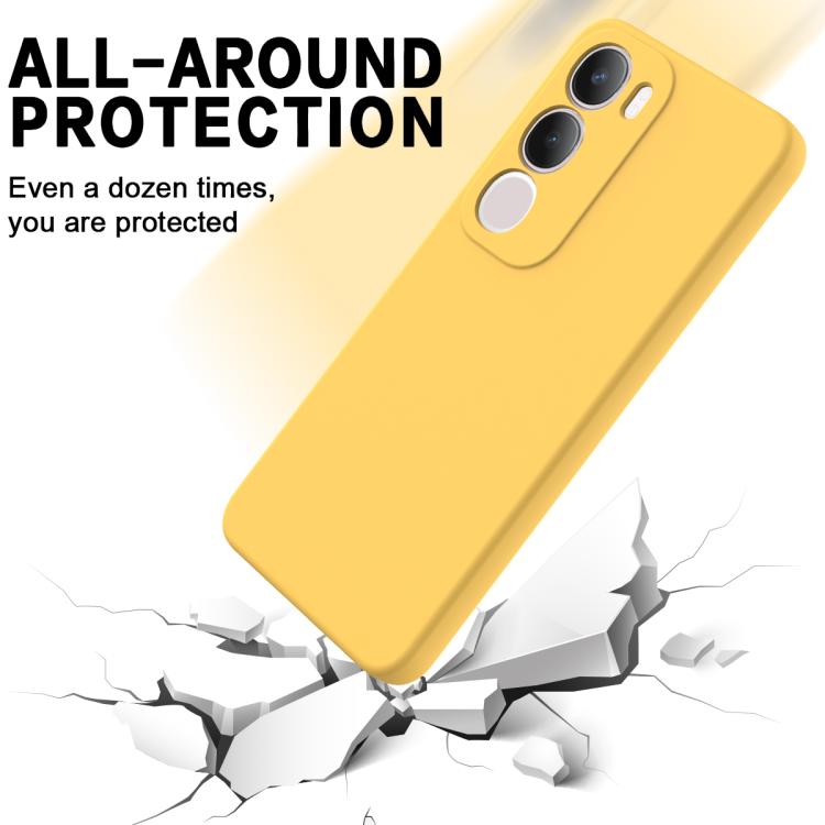For vivo Y29 5G Solid Color Liquid Silicone Dropproof Full Coverage Phone Case