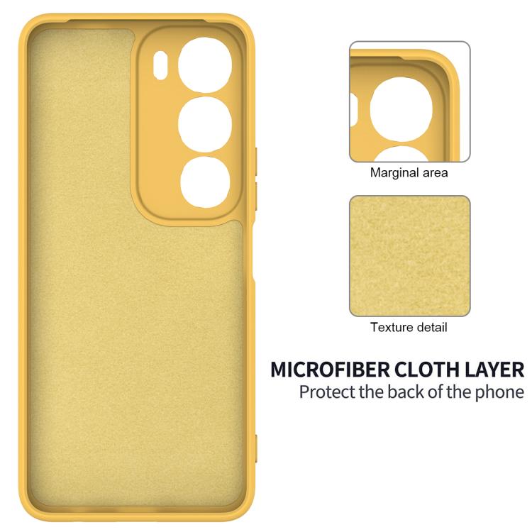 For vivo Y29 5G Solid Color Liquid Silicone Dropproof Full Coverage Phone Case