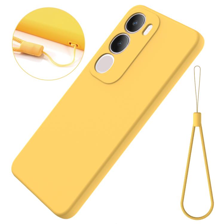 For vivo Y29 5G Solid Color Liquid Silicone Dropproof Full Coverage Phone Case