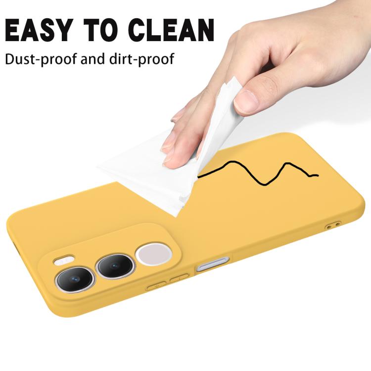 For vivo Y29 5G Solid Color Liquid Silicone Dropproof Full Coverage Phone Case