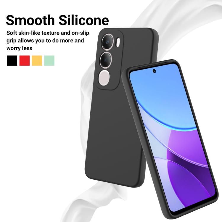 For vivo Y29 5G Solid Color Liquid Silicone Dropproof Full Coverage Phone Case