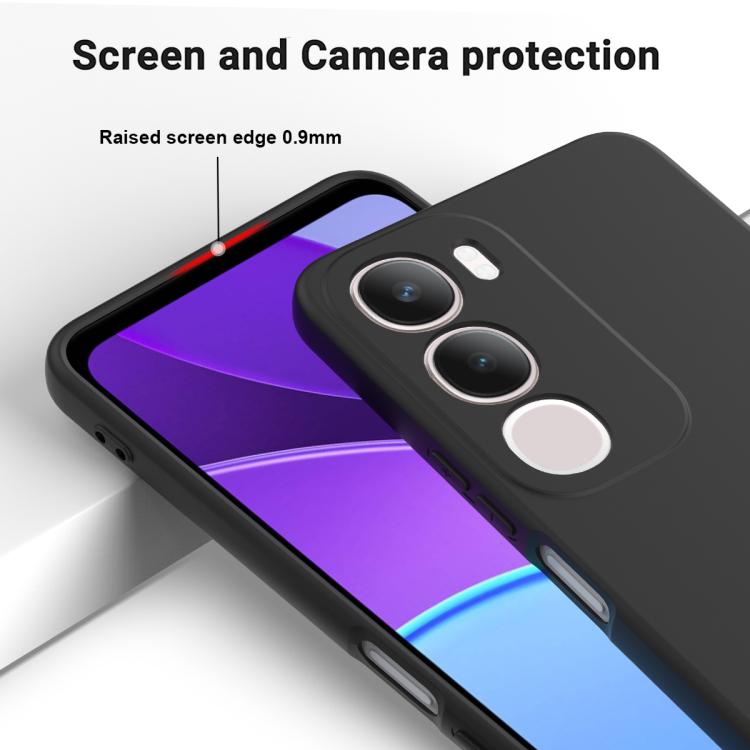 For vivo Y29 5G Solid Color Liquid Silicone Dropproof Full Coverage Phone Case
