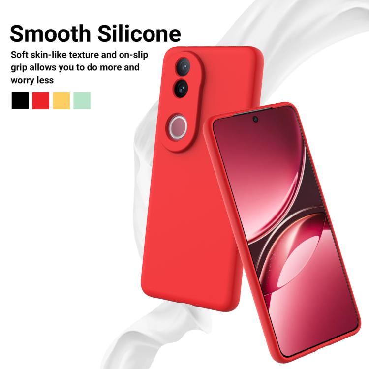 For vivo V50 Solid Color Liquid Silicone Dropproof Full Coverage Phone Case