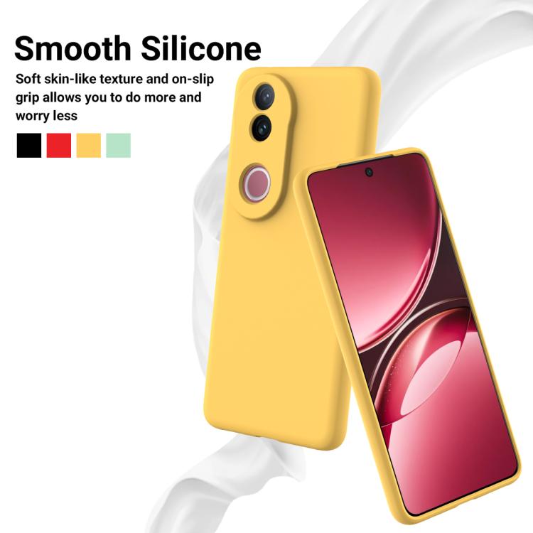 For vivo V50 Solid Color Liquid Silicone Dropproof Full Coverage Phone Case