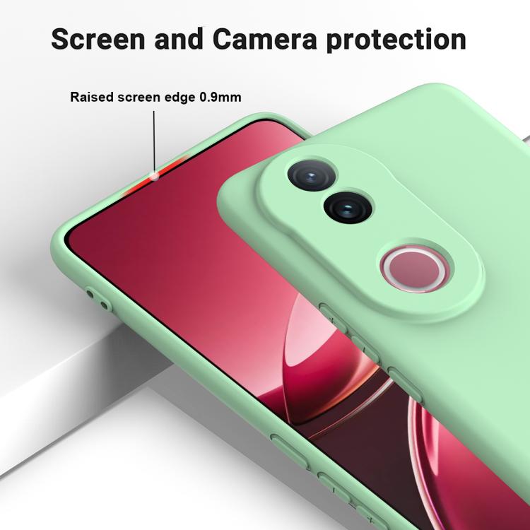 For vivo V50 Solid Color Liquid Silicone Dropproof Full Coverage Phone Case
