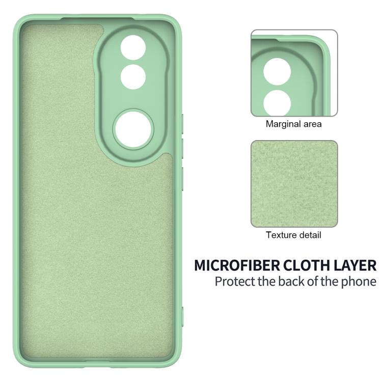 For vivo V50 Solid Color Liquid Silicone Dropproof Full Coverage Phone Case