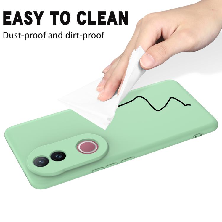 For vivo V50 Solid Color Liquid Silicone Dropproof Full Coverage Phone Case