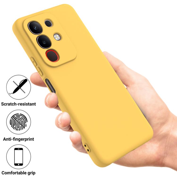 For vivo Y29 4G / T4x 5G Solid Color Liquid Silicone Dropproof Full Coverage Phone Case